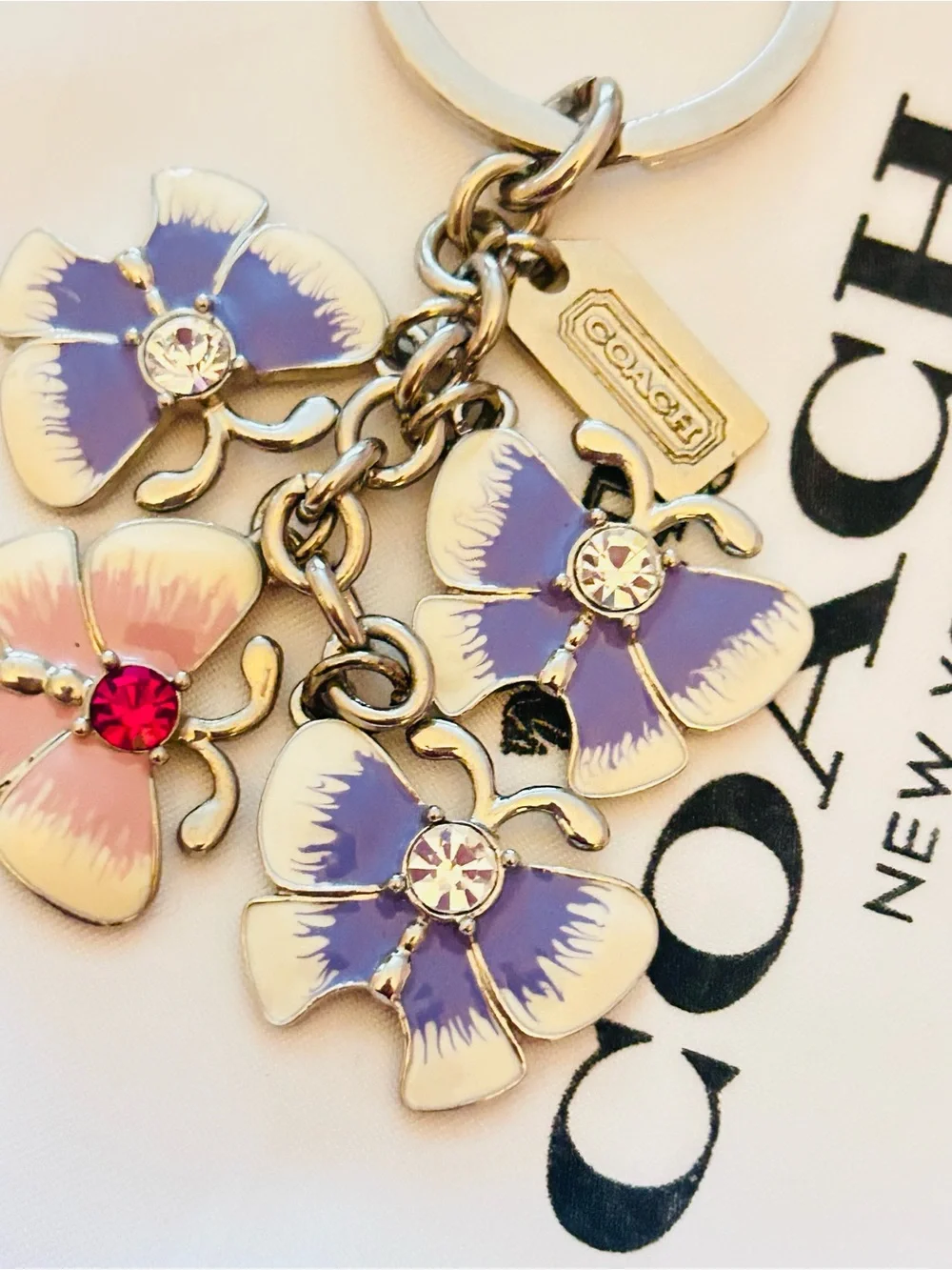 EXTREMELY RARE Coach Y2K Butterfly Charm Keychain/ Bag Charm